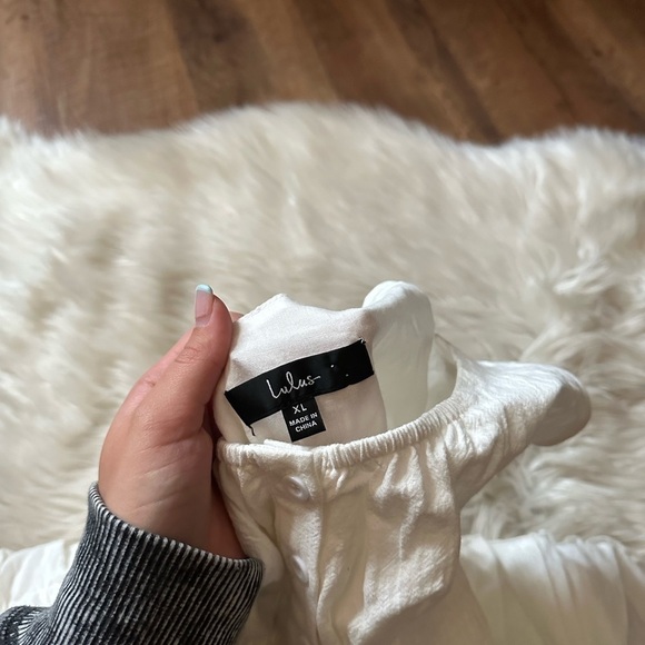 LULU’S Your Sunny Day White Tiered Smocked Mini Dress - Picture 6 of 6